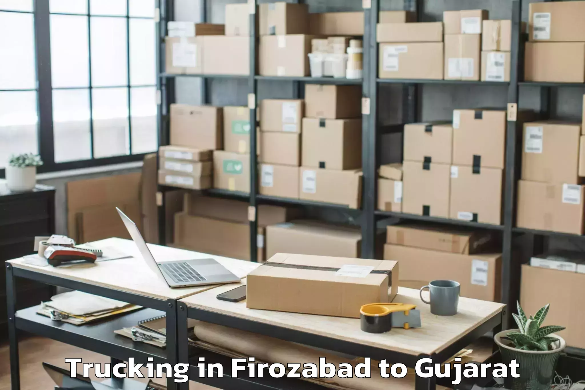 Quality Firozabad to Saurashtra University Rajkot Trucking